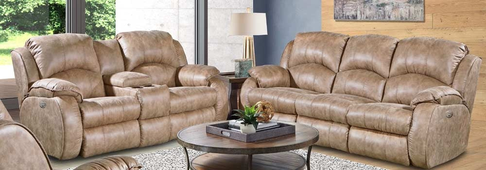 Southern Motion - Cagney Power Headrest Double Reclining Sofa in Brown - 705-61P 173-16 - Living Room Set