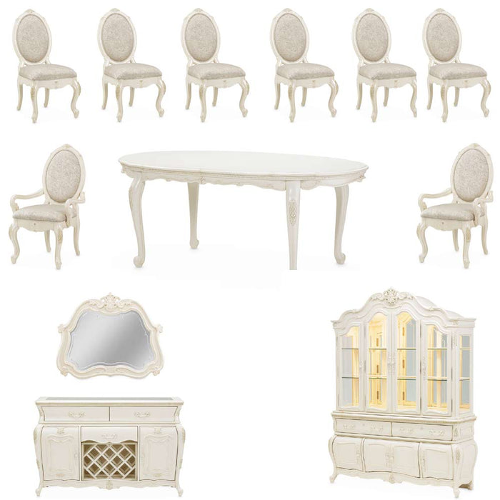 AICO Furniture - Lavelle 12 Piece Dining Room Set in Classic Pearl - 54000-113-12SET - GreatFurnitureDeal