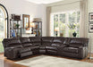 Acme Furniture - Saul 6 Piece Power Motion Sectional Sofa in Espresso - 54155