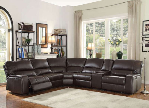 Acme Furniture - Saul 6 Piece Power Motion Sectional Sofa in Espresso - 54155 - GreatFurnitureDeal