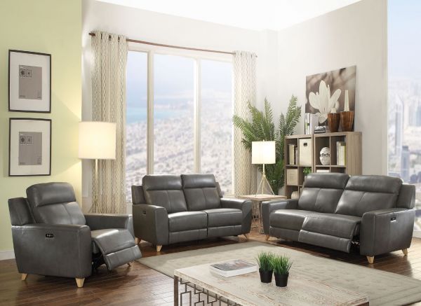 Acme Furniture - Cayden Sofa (Power Motion) in Gray - 54200 - GreatFurnitureDeal