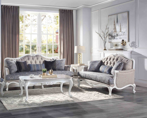 Acme Furniture - Ciddrenar 2 Piece Living Room Set in Fabric & White Finish - 54310-11 - GreatFurnitureDeal