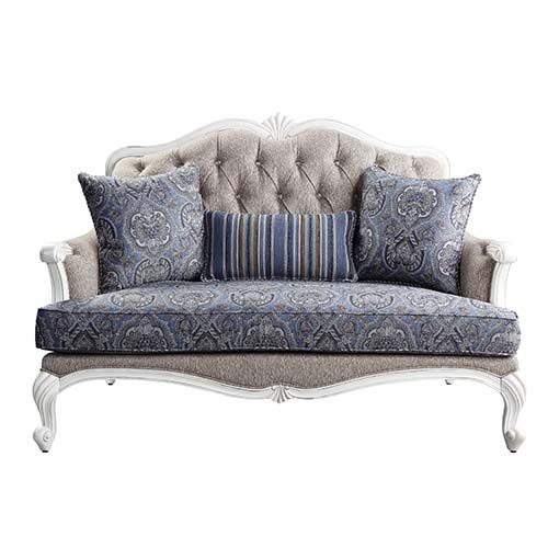 Acme Furniture - Ciddrenar 2 Piece Living Room Set in Fabric & White Finish - 54310-11 - GreatFurnitureDeal