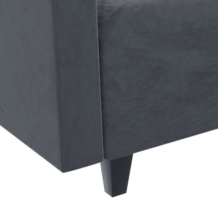 GFD Home - Sectional Sofa U shape Velvet Square Arm Sofa with 6 Pillows for Living Room, Grey - GreatFurnitureDeal