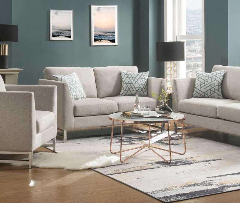 Acme Furniture - Varali Beige Linen Loveseat - 54551