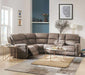 Acme Furniture - Olwen Mocha Nubuck 6 Piece Sectional Sofa Set - 54590