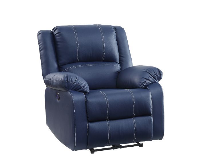 Acme Furniture - Zuriel Power Recliner in Blue - 54617 - GreatFurnitureDeal