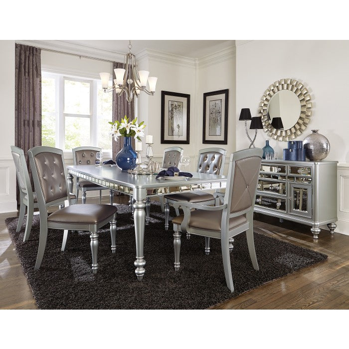 Homelegance - Orsina Silver Extendable Dining Table - 5477N-96