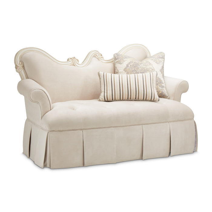 AICO Furniture - Lavelle Settee in Classic Pearl - 54864-IVORY-113