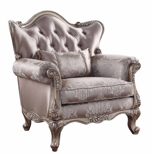 Acme Furniture - Jayceon Chair w-1 Pillow, Fabric & Champagne - 54867 - GreatFurnitureDeal