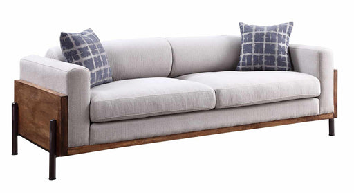Acme Furniture - Pelton Sofa w-Pillows, Fabric & Walnut - 54890 - GreatFurnitureDeal