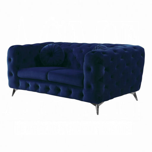 Acme Furniture - Atronia Loveseat in Blue - 54901 - GreatFurnitureDeal