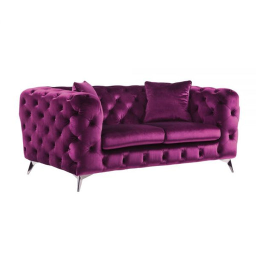 Acme Furniture - Atronia Loveseat in Purple - 54906 - GreatFurnitureDeal