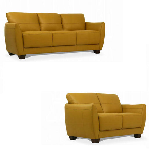 Acme Furniture - Valeria 2 Piece Sofa Set in Mustard - 54945-2SET - GreatFurnitureDeal