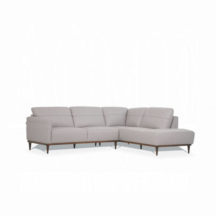Acme Furniture - Tampa Sectional Sofa in Pearl Gray - 54970 - GreatFurnitureDeal