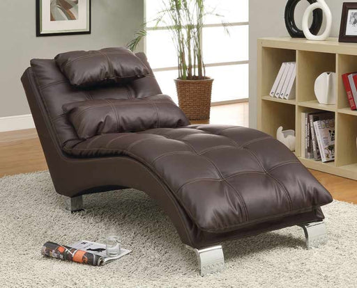 Coaster Furniture - 550076 Dark Brown Chaise - 550076 - GreatFurnitureDeal