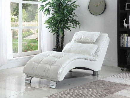 Coaster Furniture - 550078 White Chaise - 550078