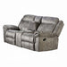 Acme Furniture - Zubaida Loveseat w-Console Glider & Motion in Gray - 55026 - GreatFurnitureDeal