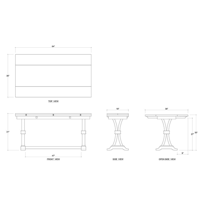 Bramble - Archer Mahogany Folding Top Sofa Table - FAC-27701STW-----