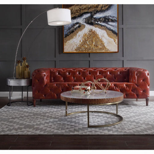 Acme Furniture - Orsin Sofa in Merlot - 55070 - GreatFurnitureDeal