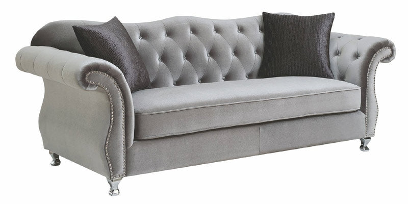 Coaster Furniture - Frostine Silver 2 Piece Sofa Set - 551161-S2 - GreatFurnitureDeal