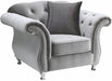 Coaster Furniture - Frostine Silver 3 Piece Living Room Set - 551161-S3 - GreatFurnitureDeal