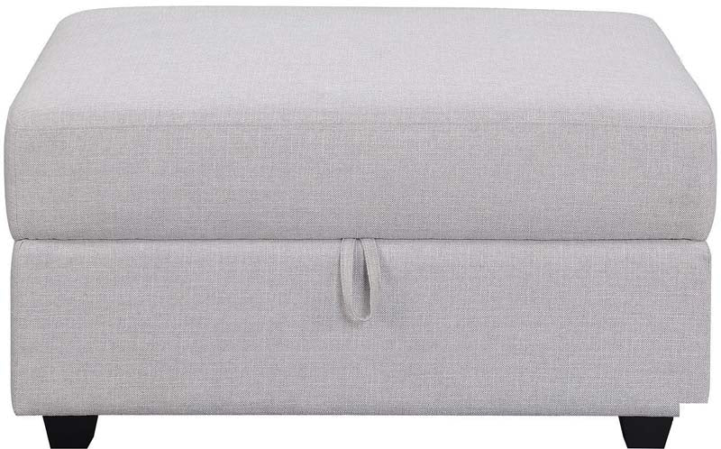 Coaster Furniture - Cambria Grey Storage Ottoman - 551513 - Front View