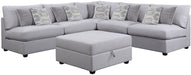 Coaster Furniture - Cambria Grey Storage Ottoman - 551513