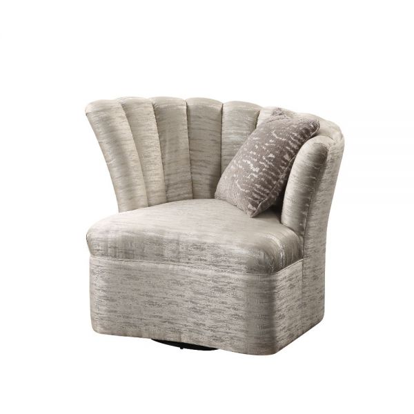 Acme Furniture - Athalia Swivel Chair w-1 Pillow - 55307
