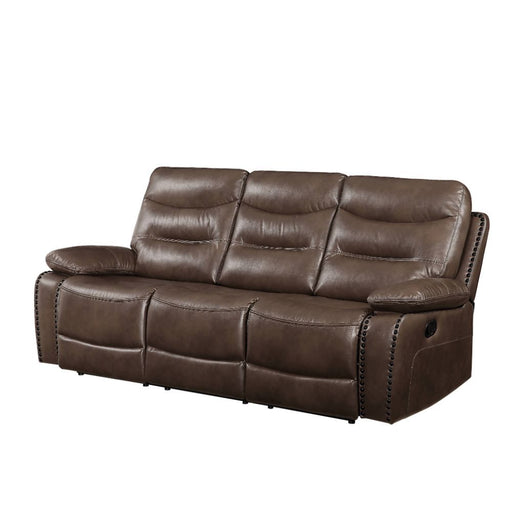 Acme Furniture - Aashi Sofa (Motion), Brown Leather-Gel Match - 55420 - GreatFurnitureDeal