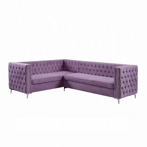 Acme Furniture - Rhett Sectional Sofa in Purple - 55500 - GreatFurnitureDeal