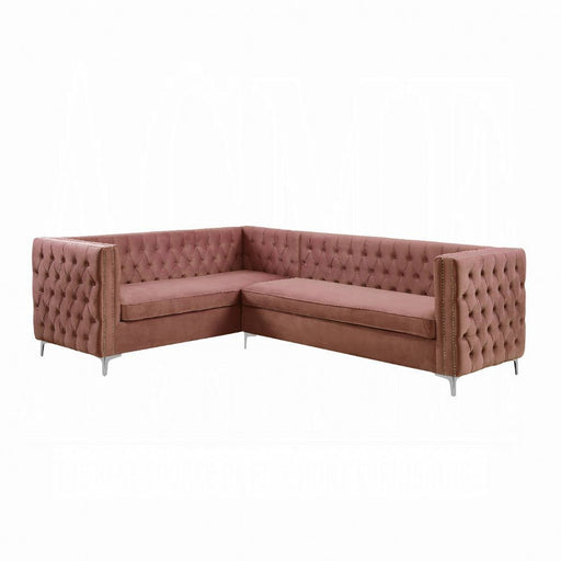Acme Furniture - Rhett Sectional Sofa in Dusty Pink - 55505 - GreatFurnitureDeal