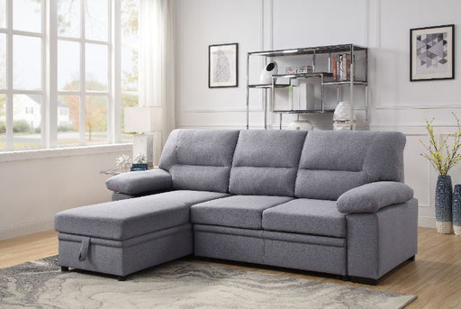 Acme Furniture - Nazli Reversible Sleeper Sectional Sofa w-Storage in Gray - 55525 - GreatFurnitureDeal