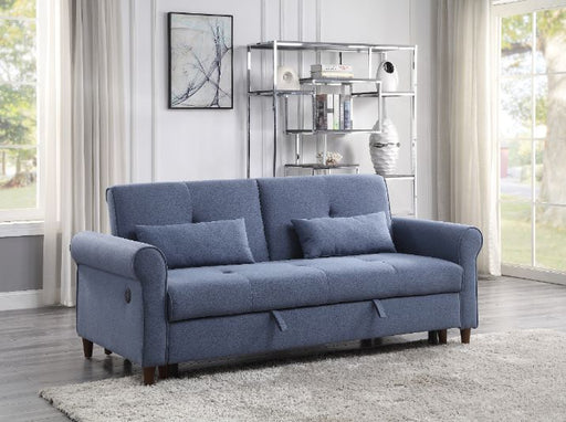 Acme Furniture - Nichelle Sleeper Sofa in Blue - 55565 - GreatFurnitureDeal