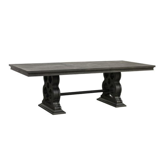 Homelegance - Arasina Dark Pewter Extendable Rectangular Dining Table - 5559N-96 - GreatFurnitureDeal