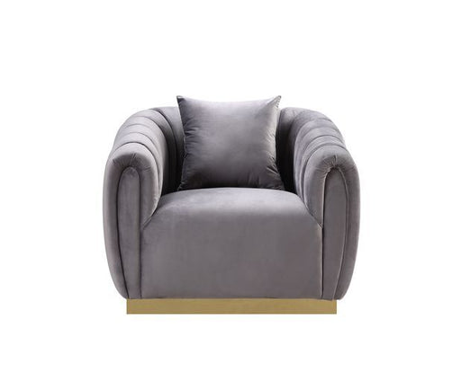 Acme Furniture - Elchanon Chair w-Pillow in Gray - 55672C - GreatFurnitureDeal