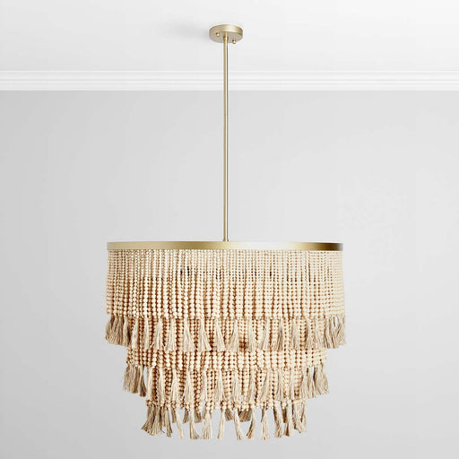 Classic Home Furniture - Brittany Beaded Chandelier Natural - 56004229 - GreatFurnitureDeal