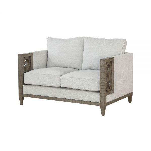 Acme Furniture - Artesia Fabric & Salvaged Natural Loveseat - 56091