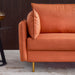 GFD Home - L-shaped Corner Sectional Technical leather Sofa-Orange, 102*102'' - GreatFurnitureDeal