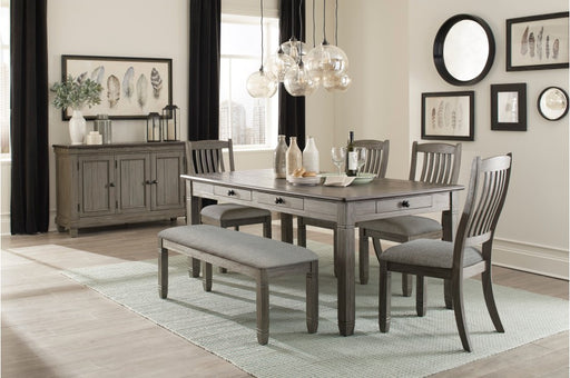 Homelegance - Granby 6 Piece Dining Room Set in Antique Gray - 5627GY-72-6SET - GreatFurnitureDeal