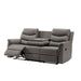 GFD Home - MOTION SOFA 3+2 GREY PU - GreatFurnitureDeal