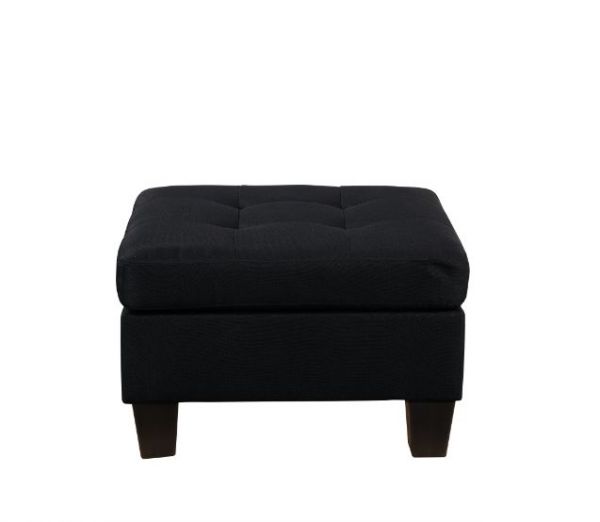 Acme Furniture - Earsom Sofa & Ottoman in Black - 56660