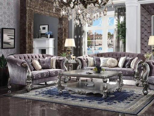 Acme Furniture - Versailles 2 Piece Living Room Set in Antique Platinum - 56825-2SET - GreatFurnitureDeal
