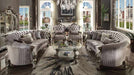 Acme Furniture - Versailles Velvet & Antique Platinum Sofa with Chair - 56845-47