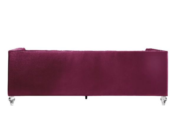 Acme Furniture - Heibero 2 Piece Living Room Set in Burgundy - 56895-96 - GreatFurnitureDeal