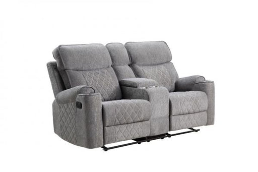 Acme Furniture - Aulada Loveseat w-Console and USB Port in Gray - 56901 - GreatFurnitureDeal