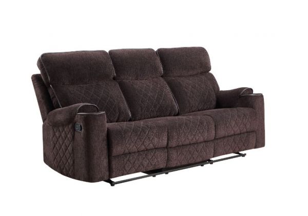 Acme Furniture - Aulada 3 Piece Reclining Living Room Set in Chocolate - 56905-06-07 - GreatFurnitureDeal