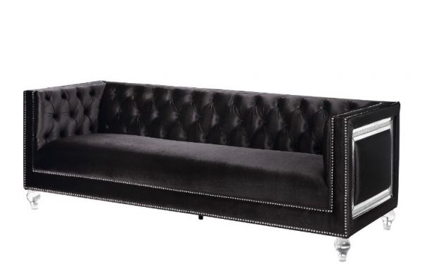 Acme Furniture - Heibero 3 Piece Living Room Set in Black - 56995-96-97