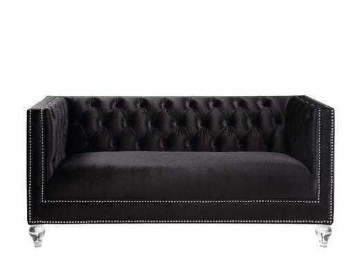 Acme Furniture - Heibero Loveseat w-2 Pillows in Black - 56996 - GreatFurnitureDeal