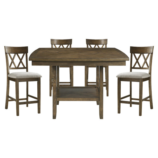 Homelegance - Balin 5 Piece Counter Height Table Set in Light oak - 5716RFAK-36*5 - GreatFurnitureDeal